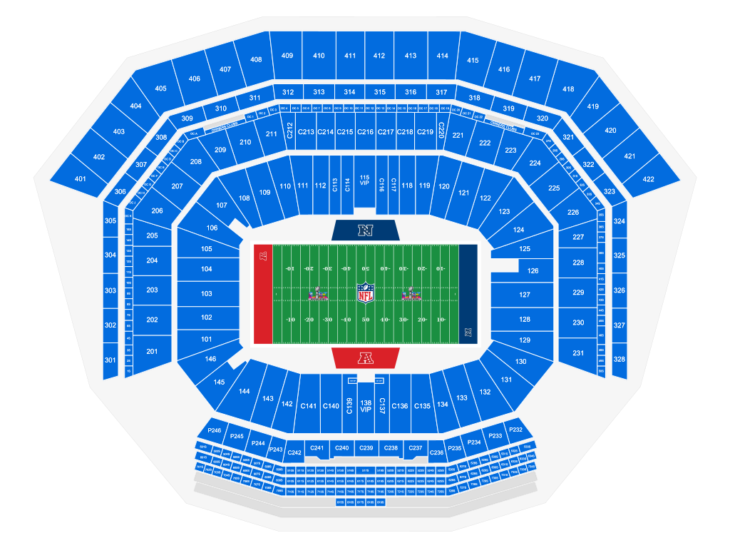 Levi's Stadium seating map